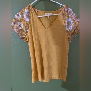 Yellow Floral Blouse